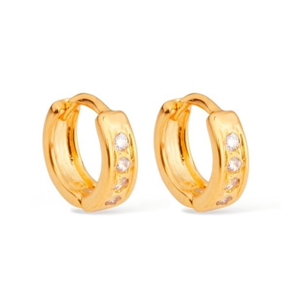 Brinco de Argolinha com Zircônia