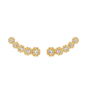 Ear Cuff Dourado com Zircônias